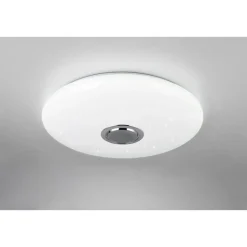 LED-kattovalaisin bluetooth-kaiuttimella Trio Musica Starlight RGBW 58cm valkoinen