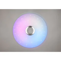 LED-kattovalaisin bluetooth-kaiuttimella Trio Musica Starlight RGBW 58cm valkoinen