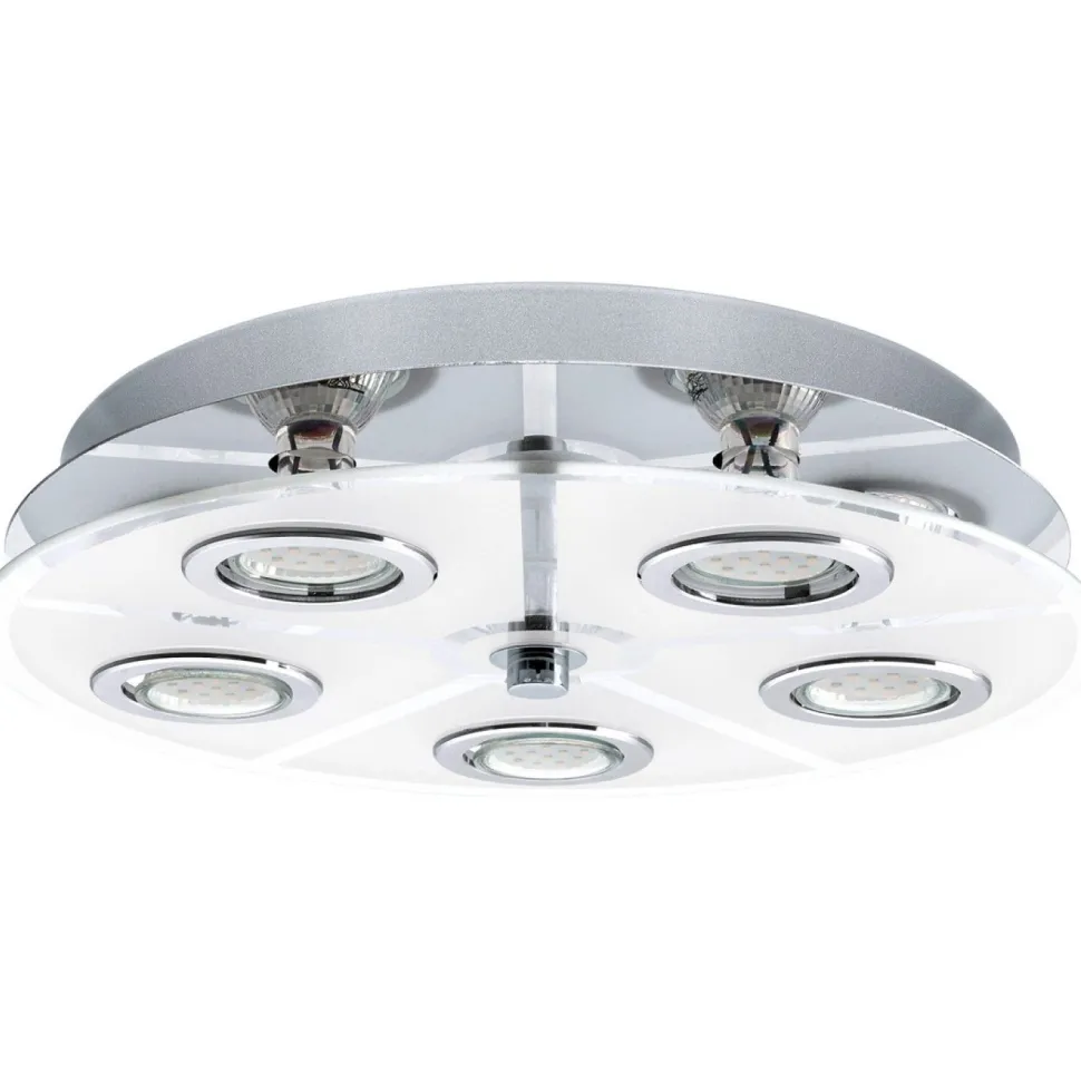 LED-kattovalaisin Cabo Ø 350x70 mm kromi/kirkas/valkoinen