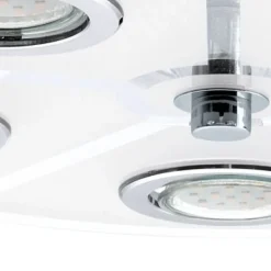 LED-kattovalaisin Cabo Ø 350x70 mm kromi/kirkas/valkoinen