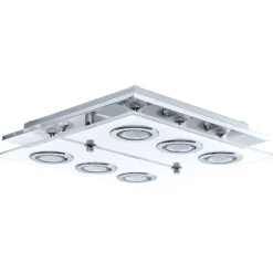 LED-kattovalaisin Cabo 340x340x70 mm kromi/kirkas/valkoinen