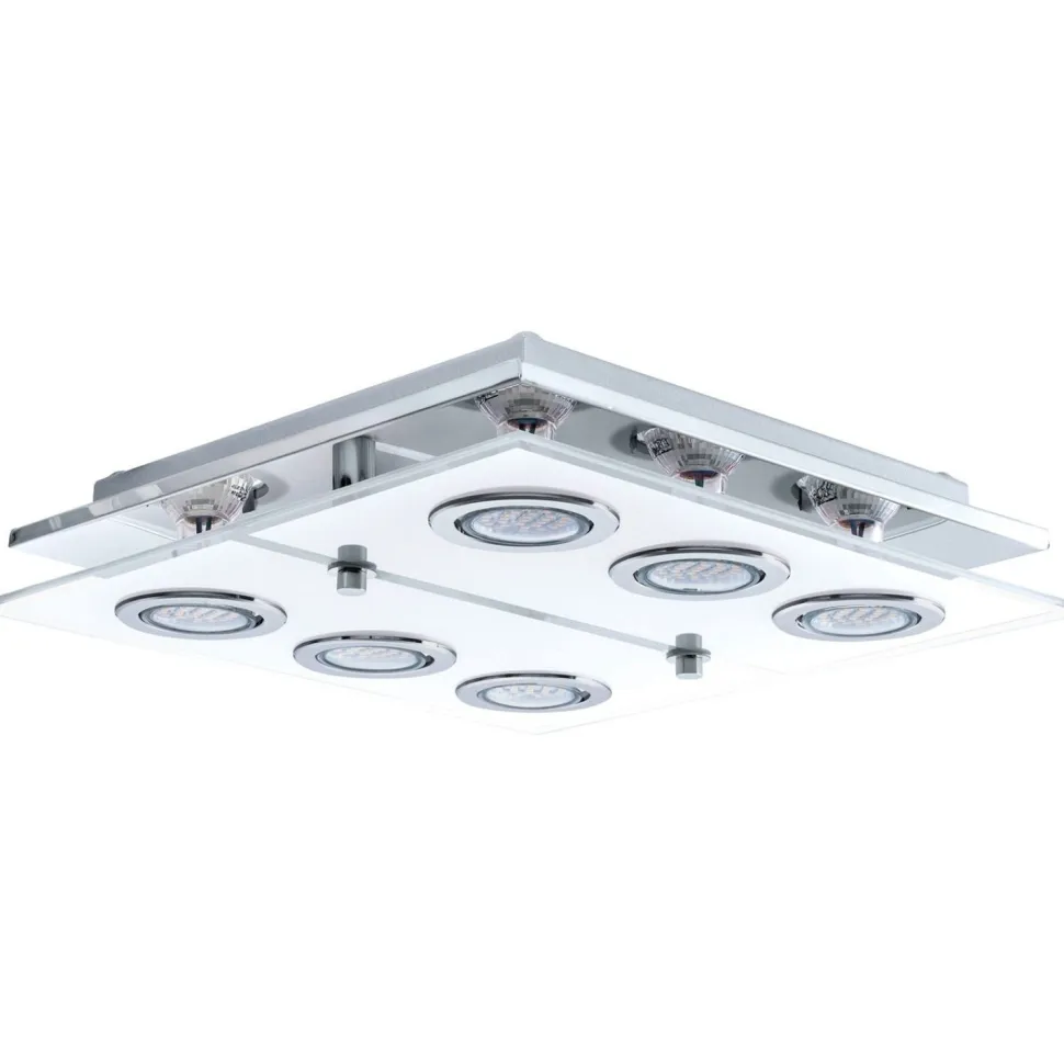 LED-kattovalaisin Cabo 340x340x70 mm kromi/kirkas/valkoinen