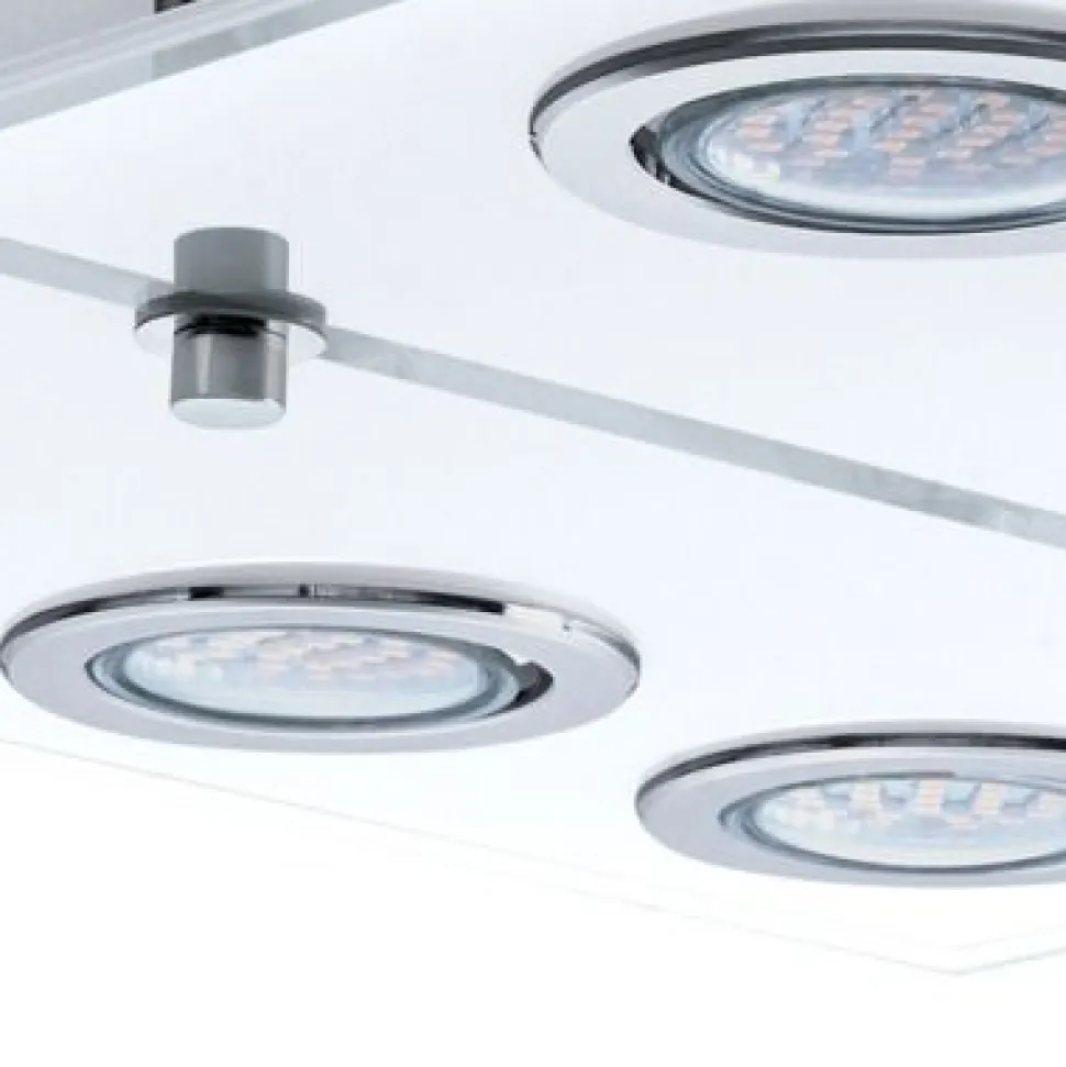 LED-kattovalaisin Cabo 340x340x70 mm kromi/kirkas/valkoinen