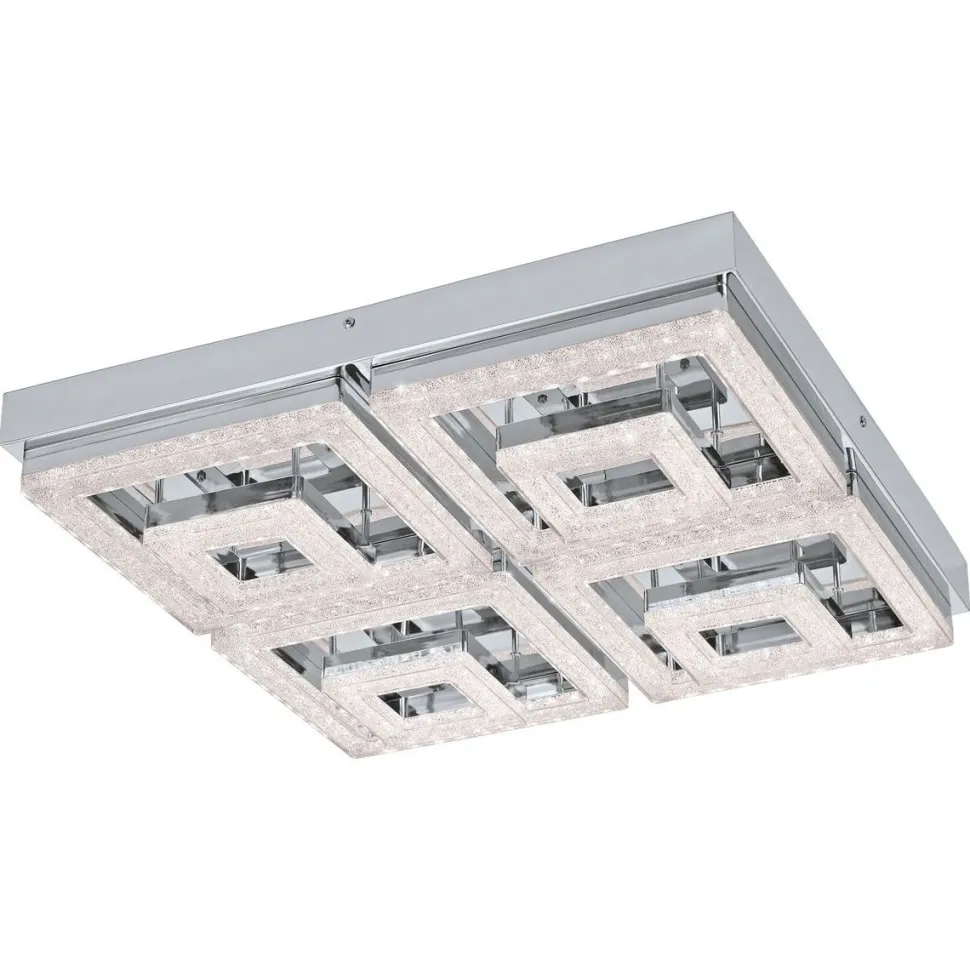 LED-Kattovalaisin Eglo Fradelo 520x520mm kromi kristalli 95661