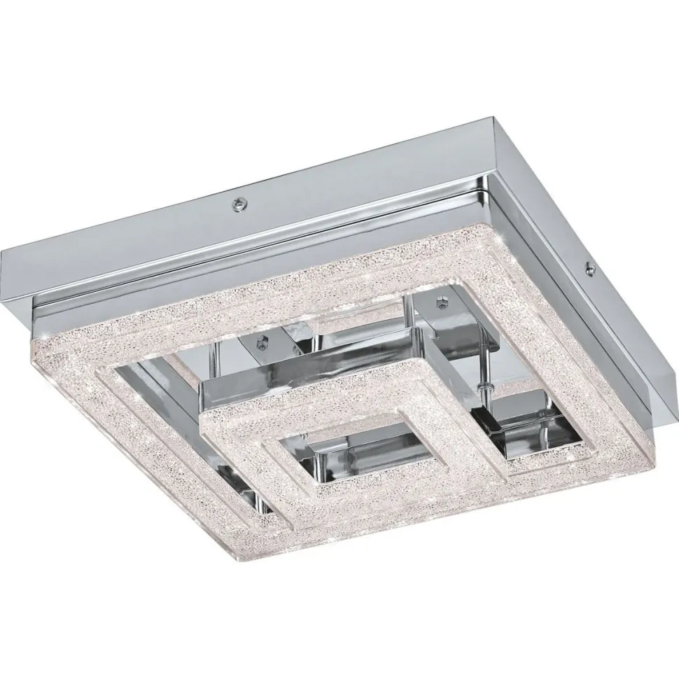 LED-Kattovalaisin Eglo Fradelo 240x240mm kromi kristalli 95659