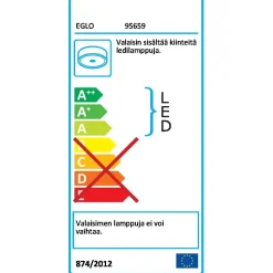 LED-Kattovalaisin Eglo Fradelo 240x240mm kromi kristalli 95659