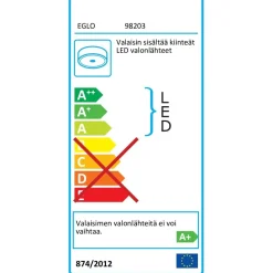 LED-kattovalaisin Eglo Salobrena-A 600x600 mm valkoinen