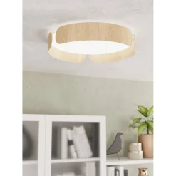 LED-Kattovalaisin Eglo Valcasotto 75x37cm ruskea/valkoinen
