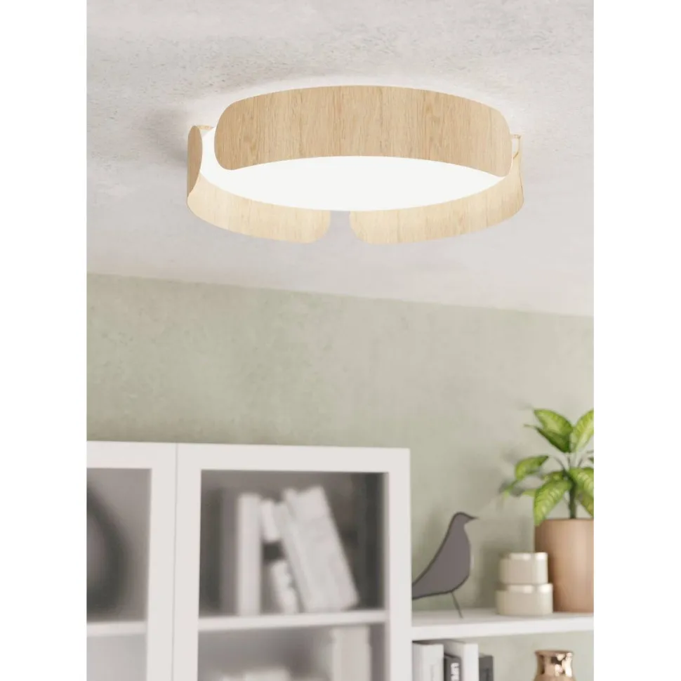 LED-Kattovalaisin Eglo Valcasotto 75x37cm ruskea/valkoinen
