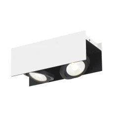 LED-kattovalaisin Eglo Vidago 2x5.4W 310x110x130 mm IP20 himmennettävä valkoinen/musta