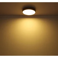 LED-kattovalaisin Globo Doro 30cm,12W, 3000K, harmaa/puu