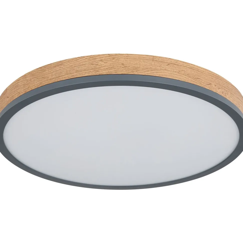 LED-kattovalaisin Globo Doro 30cm,12W, 3000K, harmaa/puu