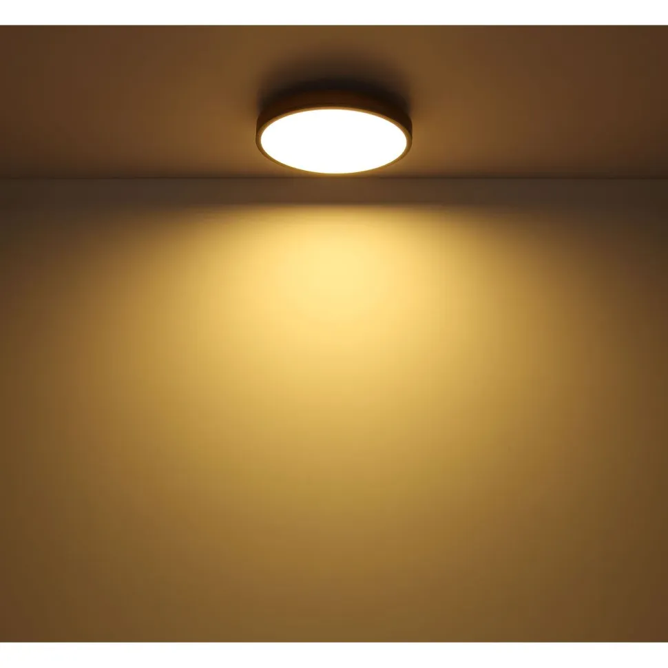 LED-kattovalaisin Globo Doro 30cm,12W, 3000K, harmaa/puu