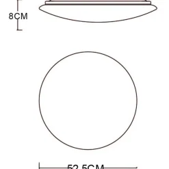 LED-kattovalaisin Globo Pierre CCT Ø53 cm valkoinen