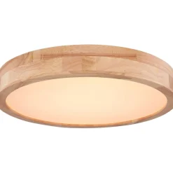 LED-kattovalaisin Globo Rainer 24W Ø40 cm puu