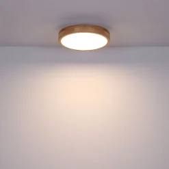 LED-kattovalaisin Globo Rainer 24W Ø40 cm puu