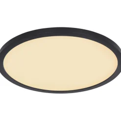 LED-kattovalaisin Globo Sapana IP44 Ø29,4 cm musta