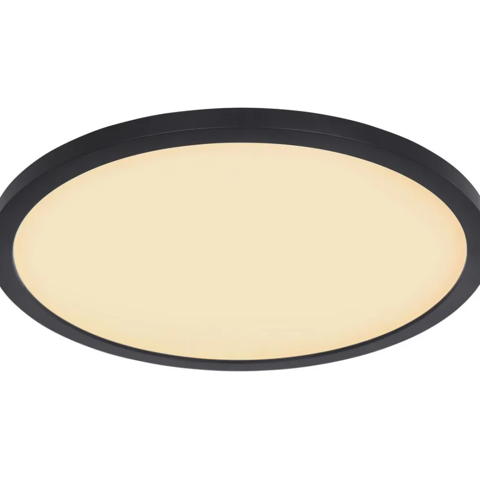 LED-kattovalaisin Globo Sapana IP44 Ø29,4 cm musta