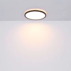 LED-kattovalaisin Globo Sapana IP44 Ø29,4 cm musta