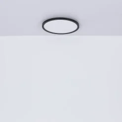 LED-kattovalaisin Globo Sapana IP44 Ø29,4 cm musta