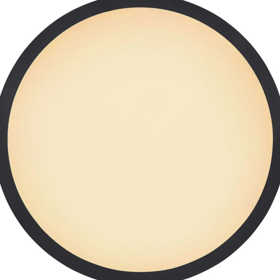 LED-kattovalaisin Globo Sapana IP44 Ø29,4 cm musta