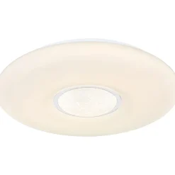 LED-kattovalaisin Globo Sully Ø41cm, 24W, 3000-6500K, sateenkaariefekti, valkoinen