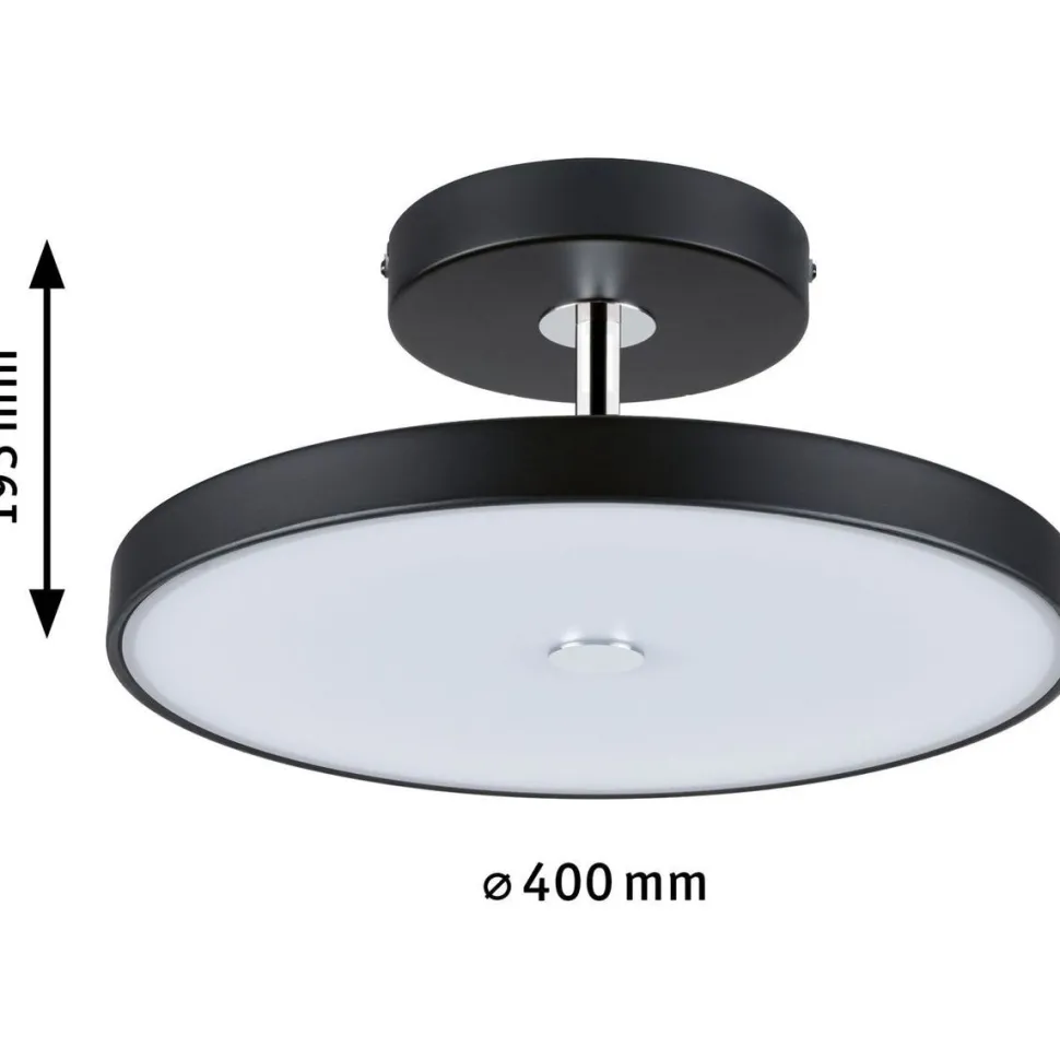 LED-kattovalaisin Hildor, 2700K, himmennettävä, mattamusta/kromi