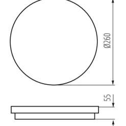 LED-kattovalaisin Kanlux Beno IP54 Ø26 cm valkoinen