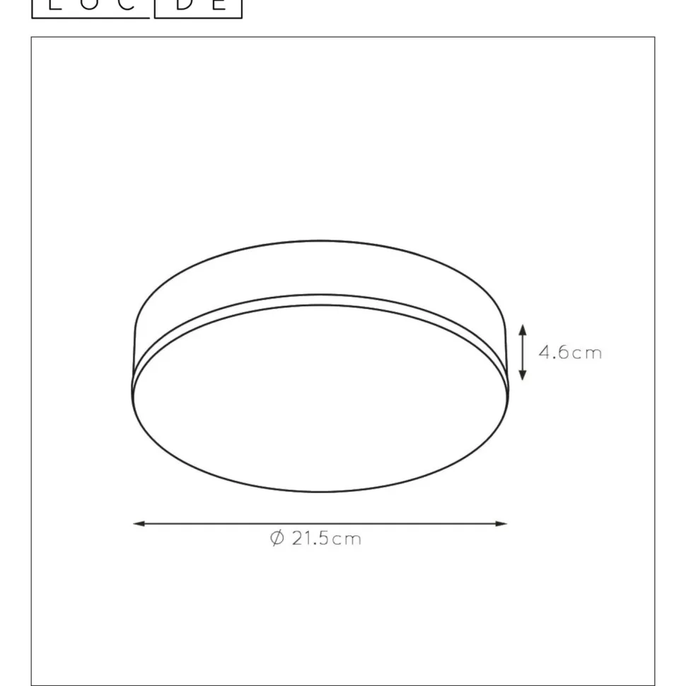 LED-kattovalaisin Lucide Ceres-LED Ø215 cm IP66 valkoinen