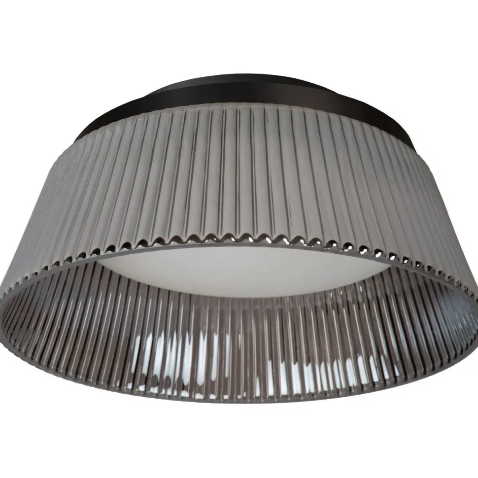 LED-kattovalaisin Lucide Vixi Ø35cm, 17.6W 2900K, savuharmaa