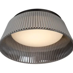 LED-kattovalaisin Lucide Vixi Ø35cm, 17.6W 2900K, savuharmaa
