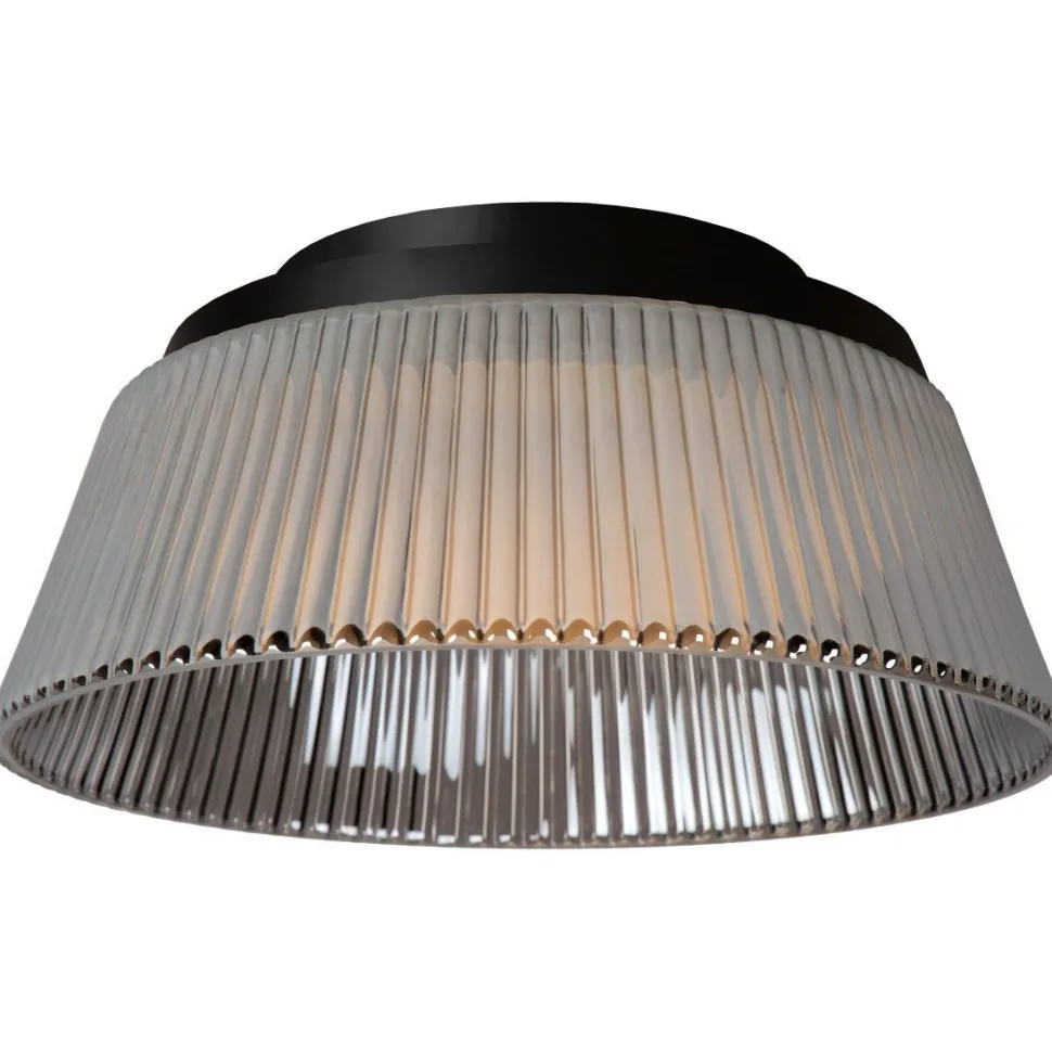 LED-kattovalaisin Lucide Vixi Ø35cm, 17.6W 2900K, savuharmaa