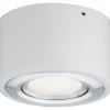 LED-kattovalaisin Paulmann Argun, 3000K, himmennettävä, valkoinen/harjattu alumiini