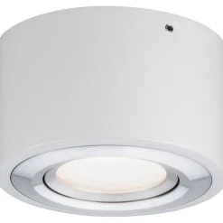 LED-kattovalaisin Paulmann Argun, 3000K, himmennettävä, valkoinen/harjattu alumiini