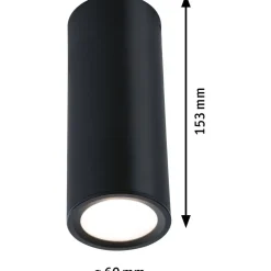 LED-kattovalaisin Paulmann Barrel, 2700K, 470lm, 6W, himmennettävä, harjattu rauta
