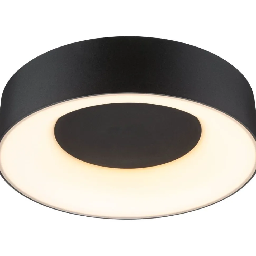 LED-kattovalaisin Paulmann Casca, IP44, 1500lm, 16W, säädettävä värilämpötila, mattamusta