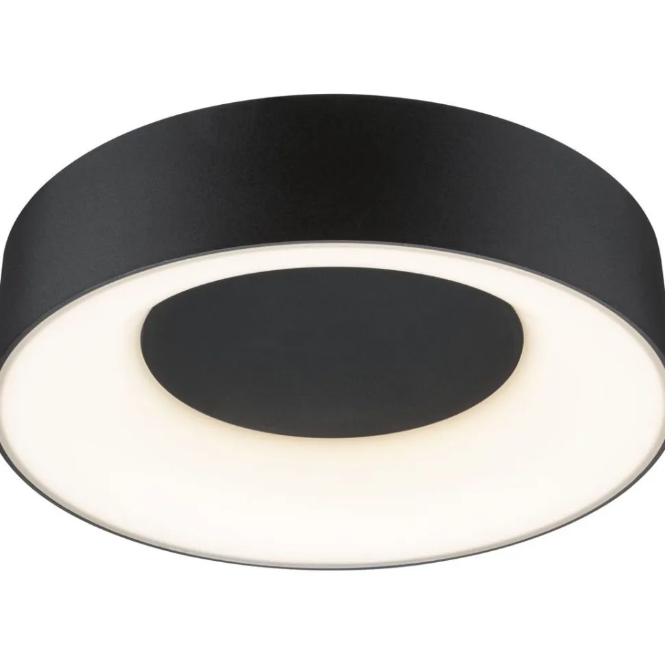 LED-kattovalaisin Paulmann Casca, IP44, 1500lm, 16W, säädettävä värilämpötila, mattamusta