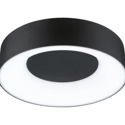 LED-kattovalaisin Paulmann Casca, IP44, 1500lm, 16W, säädettävä värilämpötila, mattamusta