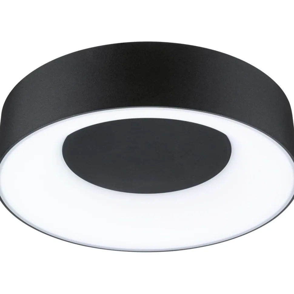 LED-kattovalaisin Paulmann Casca, IP44, 1500lm, 16W, säädettävä värilämpötila, mattamusta