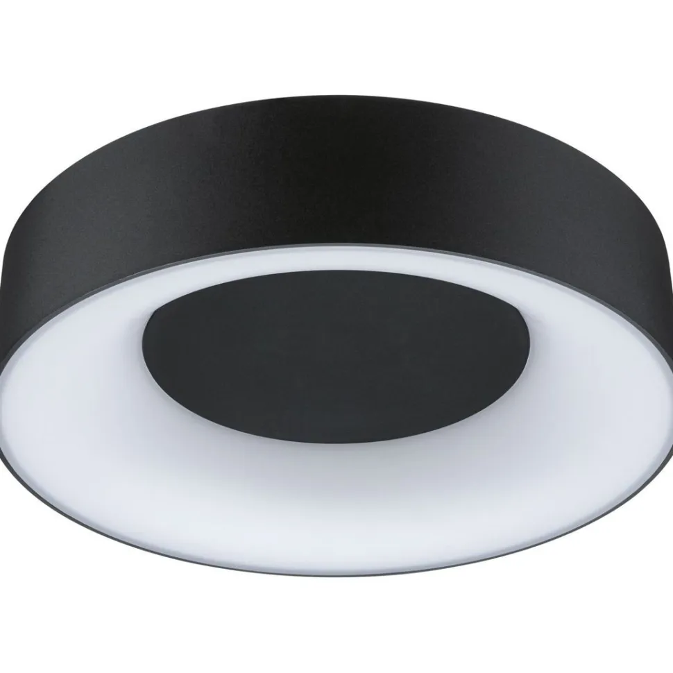 LED-kattovalaisin Paulmann Casca, IP44, 1500lm, 16W, säädettävä värilämpötila, mattamusta