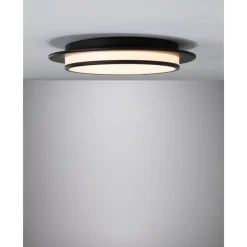 LED-kattovalaisin Paulmann Egron, 2700K, himmennettävä, mattamusta