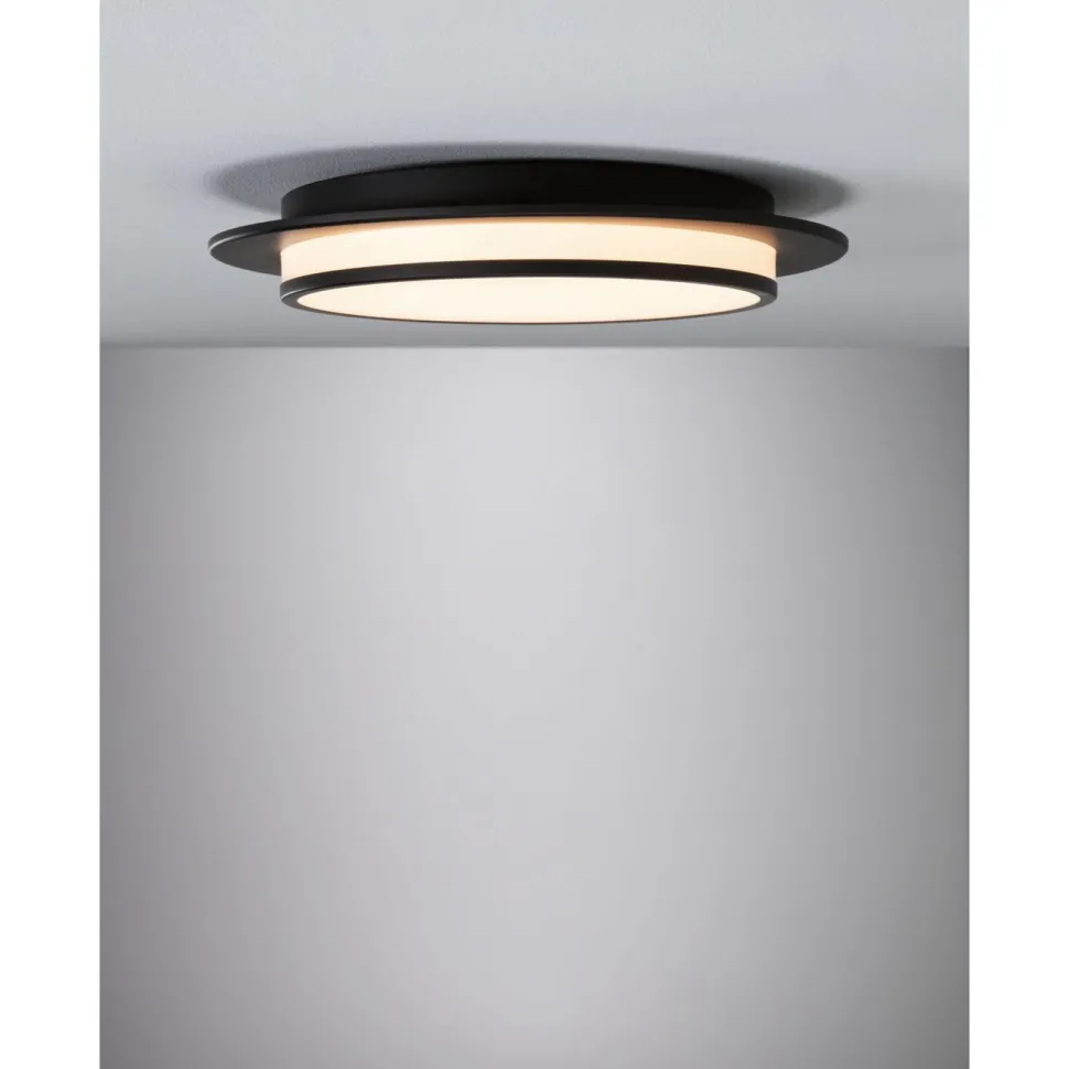 LED-kattovalaisin Paulmann Egron, 2700K, himmennettävä, mattamusta