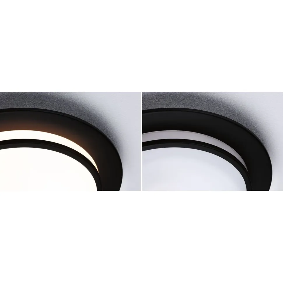 LED-kattovalaisin Paulmann Egron, 2700K, himmennettävä, mattamusta