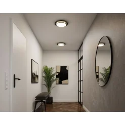 LED-kattovalaisin Paulmann Egron, 2700K, himmennettävä, mattamusta