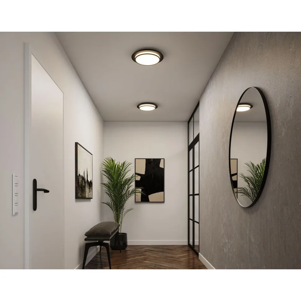 LED-kattovalaisin Paulmann Egron, 2700K, himmennettävä, mattamusta