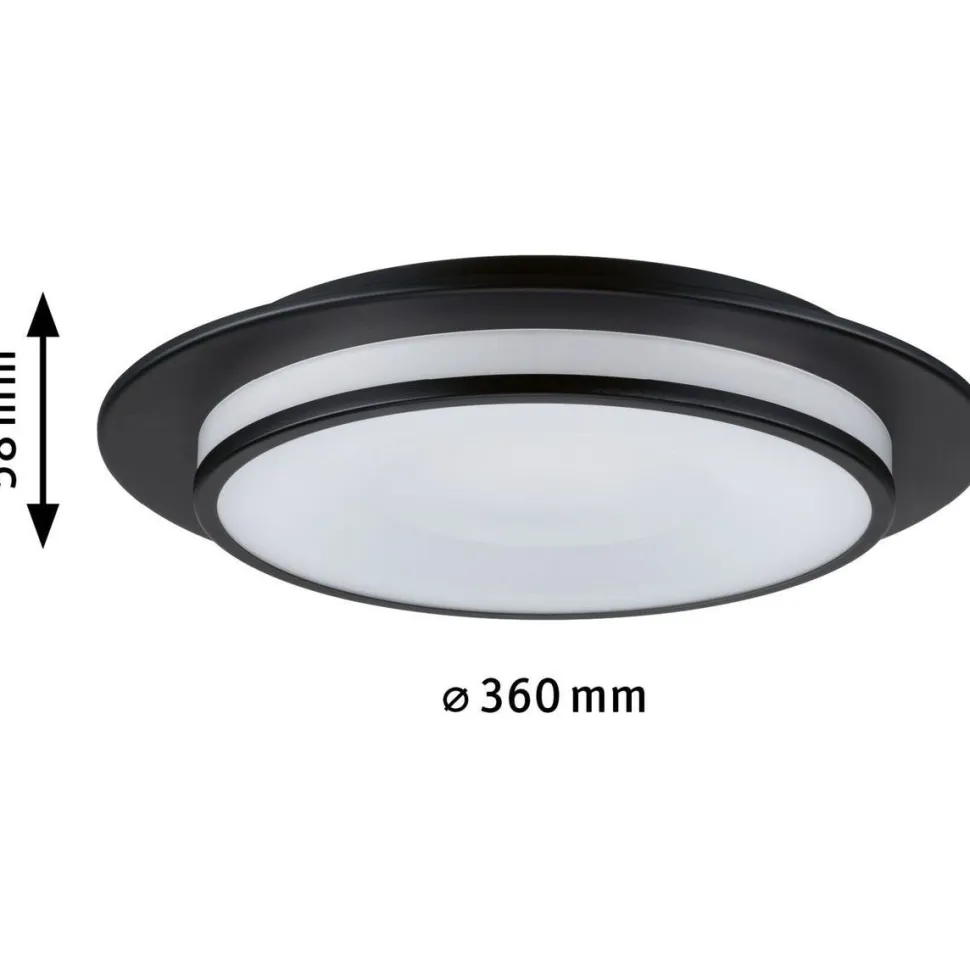 LED-kattovalaisin Paulmann Egron, 2700K, himmennettävä, mattamusta