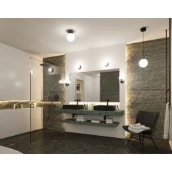 LED-kattovalaisin Paulmann Gove, 12cm, IP44, 3000K, mattamusta