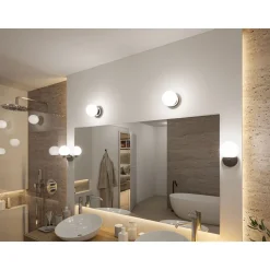 LED-kattovalaisin Paulmann Gove, 12cm, IP44, 3000K, mattamusta