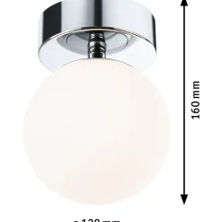 LED-kattovalaisin Paulmann Gove, 12cm, IP44, 3000K, mattamusta