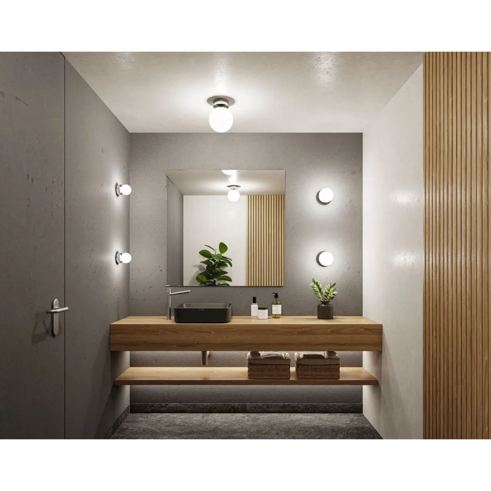 LED-kattovalaisin Paulmann Gove, 17cm, IP44, 3000K, mattamusta